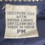 Laurence Kazar Vintage Lawrence Kazar Navy Blue
Beaded Silk Paisley Top PM Photo 9