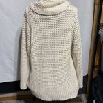 Miracle Cowl Neck Chunky Knit Sweater White Size M Photo 3
