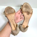 Joie  Sandals Womens Size 7.5 Tan Suede Open Toe Heels Ankle Strap Photo 6