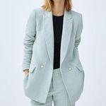 ZARA  TEXTURED WEAVE TWEED OverSized Blazer Size XS NEW Photo 0