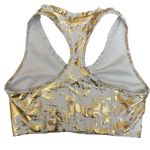 Lilly‎ Pulitzer Luxletic Lindsay Sports Bra UPF 50+ Size Medium Workout Metallic White Photo 4