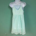 EXPRESS Mint Crochet Babydoll Summer Dress Photo 4