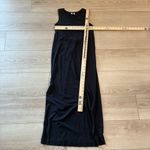 Cuyana  Drape Back Dress Black Pima Cotton Modal Tank Sleeveless Midi Size XS Photo 4