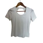 Akris Punto Ivory Keyhole Cutout Tee T-Shirt Top Size 6 MINIMALIST LUXURY CASUAL Photo 0