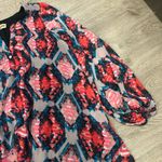 Show Me Your Mumu New  Tunic Top Kaleidoscope Aztec Boho Chic Red Medium Photo 3