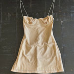 Mirror Palais XS Fairy Mini Dress in Diamond Sand Tan Photo 3