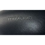 Salvatore Ferragamo  CROSSHATCH LEATHER‎ SUNGLASSES CASE BLACK Photo 2