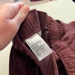 American Eagle AE Burgundy Red Soft Corduroy Drawstring Waist Wide Leg Pants Size Large Photo 5