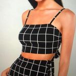 Checkered Two Piece Set Black Photo 0