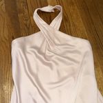 BHLDN  Ruby twist halter satin maxi gown dress blush pale pink Photo 1