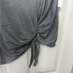 Caslon Charcoal Short Sleeve Top with Side Tie/Burnout Side Tie T-Shirt Photo 6