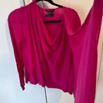 Armani Exchange  pink 100% Medina wool wrap blouse size medium   Has small hole b Photo 3