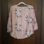 Kindred  Pink Floral Embroidered Blouse Size L Photo 2