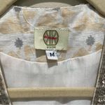 Koch Camel Print Sleeveless Embellished V-Neck Linen Dress Women’s Size Medium Photo 7