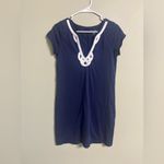 Lilly Pulitzer  Brewster T-Shirt Dress True Navy 100% Pima Cotton Size Medium Photo 1