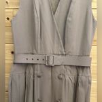 Laura Ashley Vintage Medium Wool Blend V Neck Pleated Button Front Midi Dress Photo 1