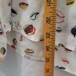 Anthropologie  Conversation Women's Button Down Shirt with Marble Print Size 4 Photo 4