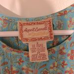 April Cornell Vintage Sleeveless Floral Dress Blue Photo 2