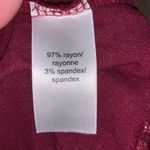 Maurice's  Maroon pleated lightweight stretchy long sleeve top Photo 6