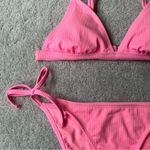 Xhilaration neon pink ribbed bikini Photo 2