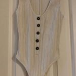 White Tank Top Bodysuit Size M Photo 0