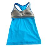 Nike Womens Tank Top Built in Bra Size S Blue Jogging Gym Training Sports size S Photo 4
