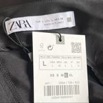 ZARA NEW  Cut-out Satin Effect Mini Dress size L Black Photo 9