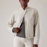Athleta Endless Bomber Jacket Abalone Grey Size Large NWOT Photo 6