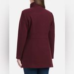 Vince Camuto  Women’s Faux Wool Deep Burgundy Pea Coat Medium NEW Photo 1