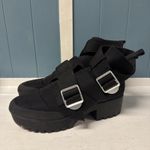 Steve Madden 8 Boots Graden Black Platform Chunky Heel Grunge Goth Combat 10 Photo 3