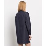 Max Mara Billy Long Sleeve Mini Shirt Dress Navy Blue Women's Size 40 / US 6 Photo 1
