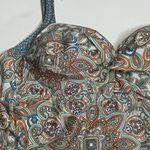 Antonio Melani Multicolor Medallion Print Swim Top Medium Photo 2