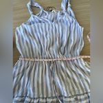 Mustard Seed  Blue and White Striped Top Photo 6