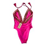 Ramy Brook  pink low-cut one-piece swimsuit XS NWT vacation beachy luxe p… Photo 3