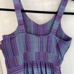 Tehama Athleisure Fit and Flare Mini Blue & Purple Stripes Tennis Preppy Dress S Photo 4