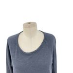 James Perse Raglan Sweatshirt Dress Long Sleeve Terry Tempest Blue Size 3 Large Photo 3