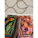 Farm Rio  Mixed Scarves pants in a multi-color print, size large Photo 5