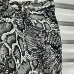 Y2K Snake Print Short Skirt Women's Size Large Black Gray Biker Moto Grunge Photo 1