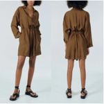 ZARA Brown Romper Size Medium Photo 1