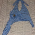 Baby Blue Beachy Halter Top Size M Photo 3