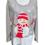 Reference Point Snowman Sweater Gray White Size 1X Photo 6