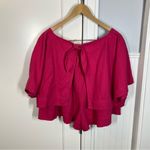 Free People Lillian Short & Blouse Matching Co-ord Set Size XL in beetroot pink Photo 4