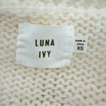 Luna Ivy Butterfly Cardigan Sweater Womens Size XS Cream Crochet Butterflies Pink Photo 11