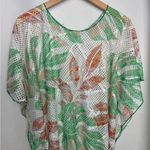 Tropical Leaf Print Kaftan Swim Coverup NWOT XL Photo 3
