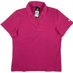 Under Armour NWT  Womens Large Pink One Button  Short Sleeve Polo Golf Heat Gear Photo 0