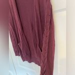 Garage NWOT oversized burgundy cardigan with detailed sleeve design Size XS Photo 2