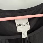 Nic+Zoe  Easy Keyhole Top Size 3X NWT Blouse Black Plus Curvy Office Work Basic Photo 3