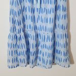 J. Marie Blue Print Ruffle Sleeve Tiered Mini Dress Size Medium NWT Photo 2