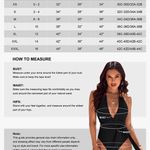 Blooming Jelly Women's Sexy One Piece Bathing Suit Slimming High Cut Swimsuits Retro Halter V Neck Photo 9