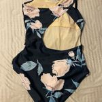 Nani Swimwear Cascade One Shoulder midnight Floral Swimsuit Small Blue Photo 3
